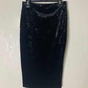 Suede black skirt